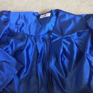 Blue graduation gown